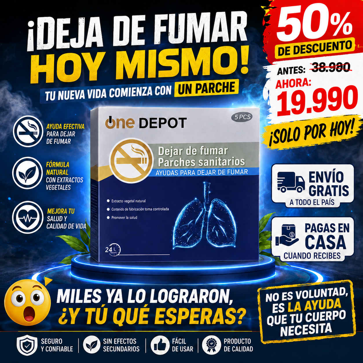 SmokeFree™ — El parche que sí funciona para dejar de fumar