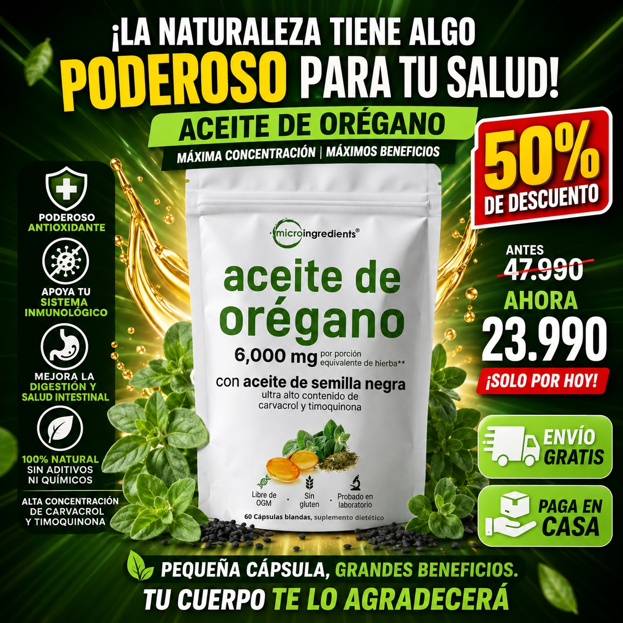 OregaShield™ - Ayuda a fortalecer las defensas mientras apoya tu bienestar diario de forma natural.