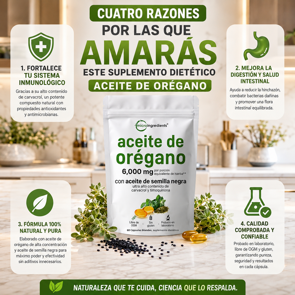 OregaShield™ - Ayuda a fortalecer las defensas mientras apoya tu bienestar diario de forma natural.