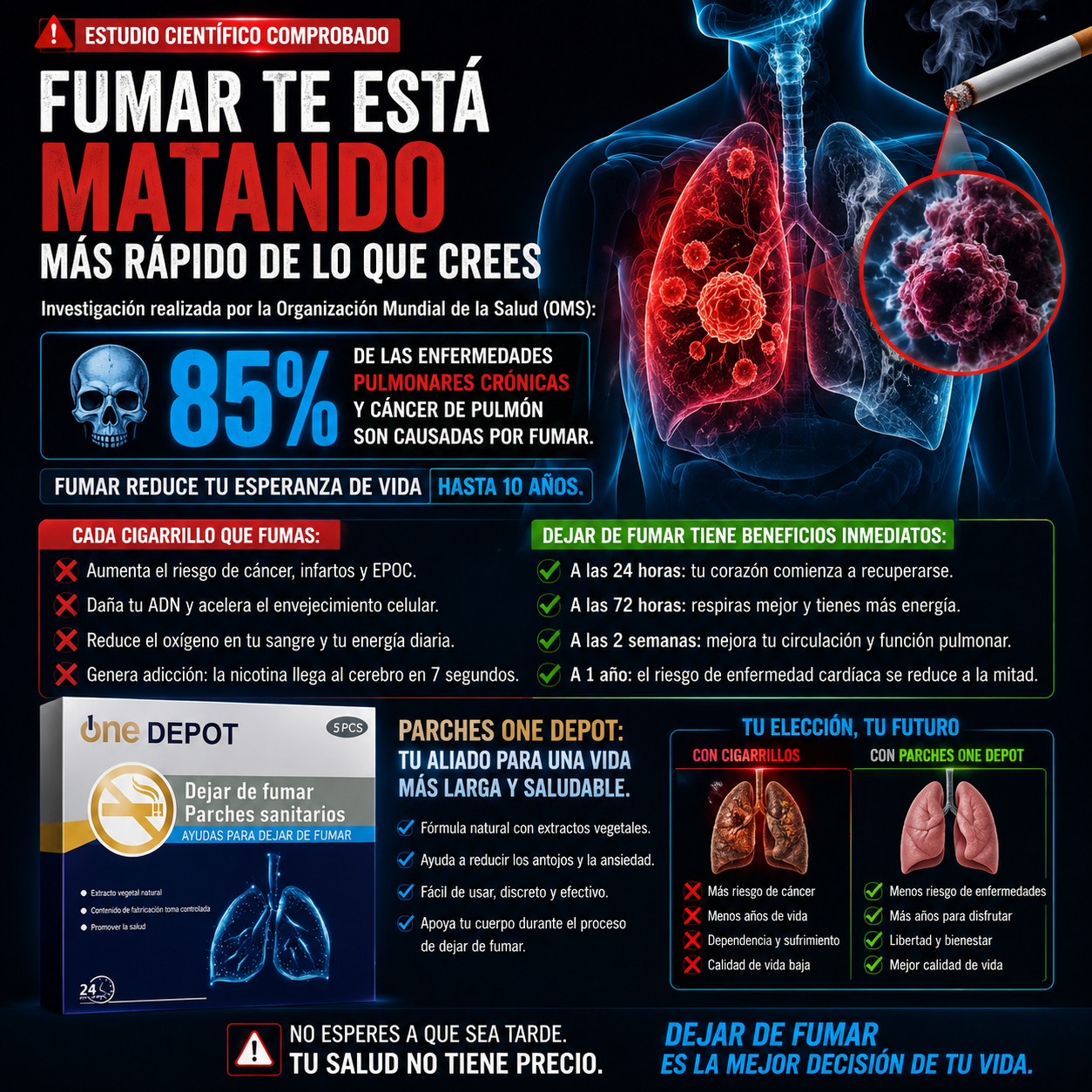 SmokeFree™ — El parche que sí funciona para dejar de fumar